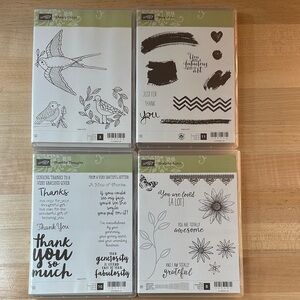 Bundle of 10 Stampin' Up! Rubber and cling stamps